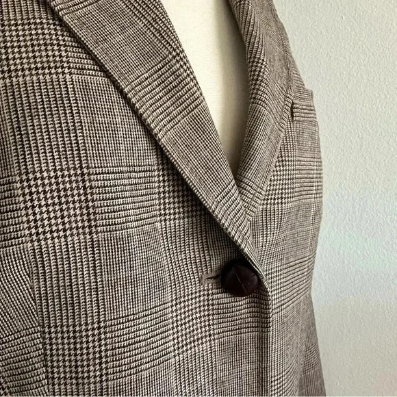 J. Crew Plaid 100% Wool Blazer Jacket Sz 12 - Picture 7 of 13